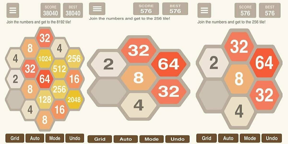 2048 Hex: Game Similar 2048